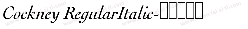 Cockney RegularItalic字体转换